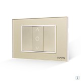 Cumpara ieftin Intrerupator mecanic pentru jaluzele Luxion, auriu, cu rama din sticla, 3M