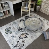Covor Model Dream 18041-192, Marime 120 x 170 cm, Gri, Inaltime Fir 8 mm, Antialergic, Polipropilena, Living, Dormitor, Sufragerie, Birou