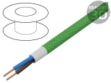 Cablu Electric Rotund 2x0.5mm2 Cu Textilă Verde 50m