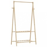 VidaXL Cuier pentru haine cu rafturi, 96x45,5x150,5 cm, bambus