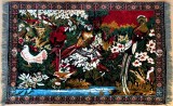 Pasari in Gradina Edenului - carpeta persana vintage autentica 180 x 118 cm, produsa din lana naturala, cu eticheta originala