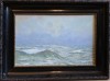Tablou Iosif Steurer - Valuri Inspumate, Ulei/Carton 29x43cm, Pictura Semnata