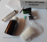 Kit refill reincarcare cartuse Canon PG-545 PG-545XL negru PG545 imprimante