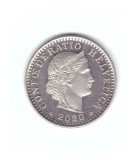 Moneda Elvetia 20 rappen 2020, stare buna, curata