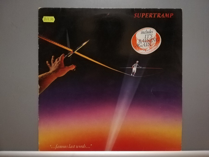 SUPERTRAMP - FAMOUS LAST WORDS (1982/A &amp; M REC/HOLLAND) - Vinil/Analog/Vinyl