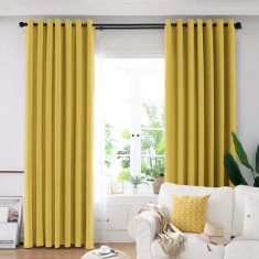 Draperie din catifea blackout cu inele argintii, Madison, 150x235 cm, densitate 700 g/ml, Crayola, 1 buc