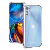 Husa Motorola Moto E32 Asteroid GSM Shockproof Clear Silicone, transparenta