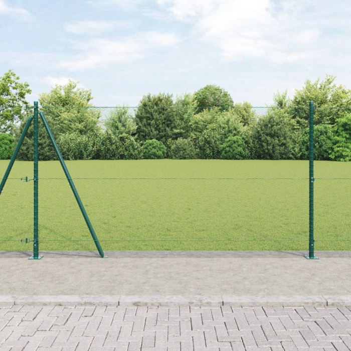 Gard hexagonal vidaXL Verde 1.2x100 m Oțel