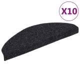 Cumpara ieftin Covorase autoadezive pentru scari, 10 buc., 65x21x4 cm, negru, semirotunde, mari