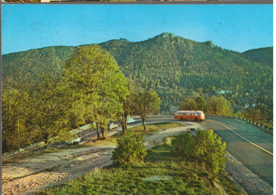 CPI B14371 CARTE POSTALA - SERPENTINA SPRE POIANA BRASOV, AUTOBUZ foto