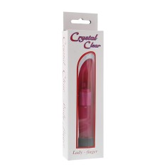 Lady Finger - Vibrator clasic, roz deschis, 8 cm