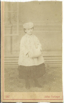 AMS* - FOTO CDV JULIUS GERTINGER, 1867, taiata foto