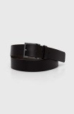HUGO curea de piele bărbați, culoarea negru 50496596