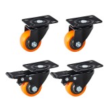 Set roti pivotante, 2 roti cu frana, 40 mm, capacitate maxima 40 kg, 4 bucati, Geko G71547