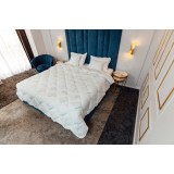 Pilota iarna matlasata aloe vera AloeDream Coneltex, dimensiuni 180x210 cm, dreptunghiulara, culoare alba, umplutura fibra siliconizata antialergica,