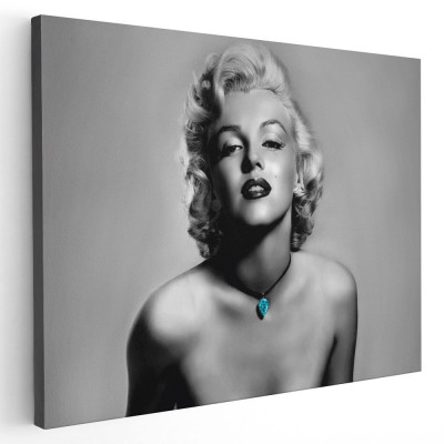 Tablou Marilyn Monroe actrita Tablou canvas pe panza CU RAMA 80x120 cm foto