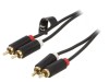 Cablu RCA 2x Mufe Aurite 5m Negru, Vention