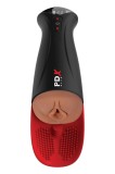 Masturbator Vagin Fuck-O-Matic Pro XL, 5 Moduri Vibratie, 5 Moduri Suctiune, Maro, 35 cm