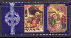 ROMANIA 2007, Craciun, cu vinieta, MNH, 1787 foto