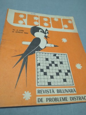 REVISTA REBUS NR.8 /15 APRILIE 1980 foto