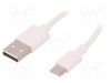 Cablu USB 2.0 A la C 0,5m alb Goobay 480Mbps