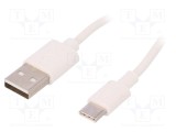 Cablu USB 2.0 A la C 0,5m alb Goobay 480Mbps