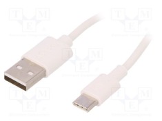 Cablu USB 2.0 A la C 0,5m alb Goobay 480Mbps