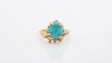 Cumpara ieftin Inel din Argint 925 Placat cu Aur cu Turcoaz E i Ametist , Enchanted Reef Ring