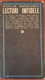 Lecturi infidele - Nicolae Manolescu (1966). Prima editie. Volum de debut. Cu dedicatie / autograf