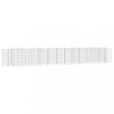 Cumpara ieftin Strat inaltat cu gabion arcuit, 600x100x100 cm, fier galvanizat