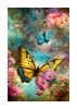 Sticker decorativ, Fluture, Multicolor, 85 cm, 6207ST, Oem