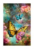 Cumpara ieftin Sticker decorativ, Fluture, Multicolor, 85 cm, 6207ST