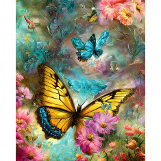 Sticker decorativ, Fluture, Multicolor, 85 cm, 6207ST