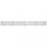 Cumpara ieftin Gard plasa de sarma cu bordura, antracit, 1,1x10 m