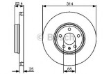 Disc frana AUDI A4 Avant (8K5, B8) (2007 - 2015) BOSCH 0 986 479 467