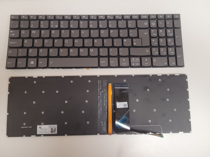 Tastatura Laptop, Lenovo, IdeaPad V130-15IGM Type 81HL, iluminata, layout UK