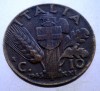 1.741 ITALIA WWII VITTORIO EMANUELE III 10 CENTESIMI 1943 R, Europa, Bronz-Aluminiu
