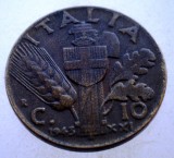 1.741 ITALIA WWII VITTORIO EMANUELE III 10 CENTESIMI 1943 R, Europa, Bronz-Aluminiu