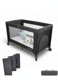 Cumpara ieftin Patut pliant si tarc de joaca Popypapa CB200, intrare laterala cu fermoar, 2 roti cu frana, saltea si geanta de transport incluse, 125x65 cm