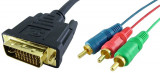 Cablu DVI-I (Dual Link) tata - 3xRCA tata lungime 1,8m - 127973