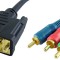 Cablu DVI-I (Dual Link) tata - 3xRCA tata lungime 1,8m - 127973