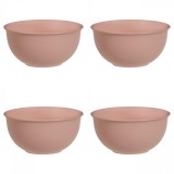 Set boluri, 4 piese, 500 ml, Plastic, Nude