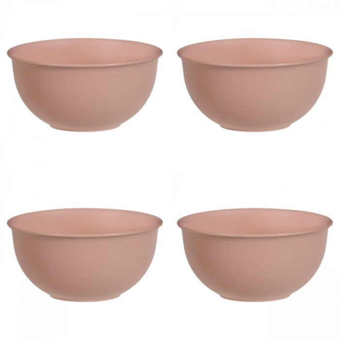 Set boluri, 4 piese, 500 ml, Plastic, Nude