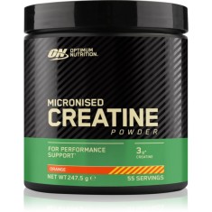 Optimum Nutrition Micronised Creatine Powder favorizează performanțele sportive aroma Orange 247.5 g