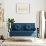vidaXL Banchetă cu perne, albastru, 113x64,5x75,5 cm, textil