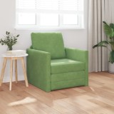VidaXL Sofa Pat 2 &icirc;n 1 Verde Deschis 74x77x81 cm Catifea