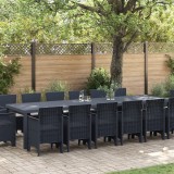 Set mese grădină vidaXL de 15 piese cu perne antracit poliratan, Masă grădină vidaXL antracit 200x100x73 cm poliratan, Masă grădină vidaXL antracit 15