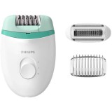 Cumpara ieftin Epilator Philips Satinelle Essential BRE245/00, 2 viteze, Alb/Verde