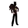 Costum Batman Copii, 7-9 Ani (L), Negru - Ideal pentru Petreceri! Mască, Bluză, Pantaloni - Poliester