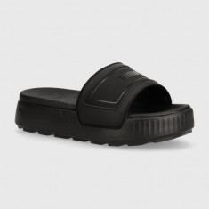 Puma papuci Karmen Slide femei, culoarea negru, cu platforma, 389073